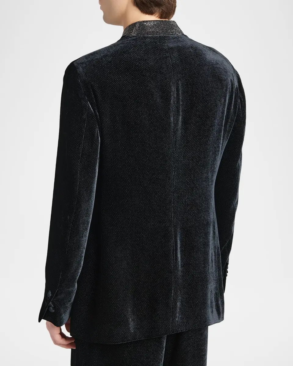 Giorgio Armani Men's Crystal-Trim Jacket | Thumbnail 3 Giorgio Armani Men's Crystal-Trim Jacket | Thumbnail 3