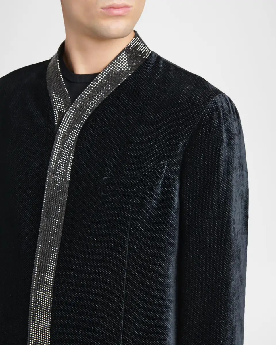 Giorgio Armani Men's Crystal-Trim Jacket | Thumbnail 5 Giorgio Armani Men's Crystal-Trim Jacket | Thumbnail 5