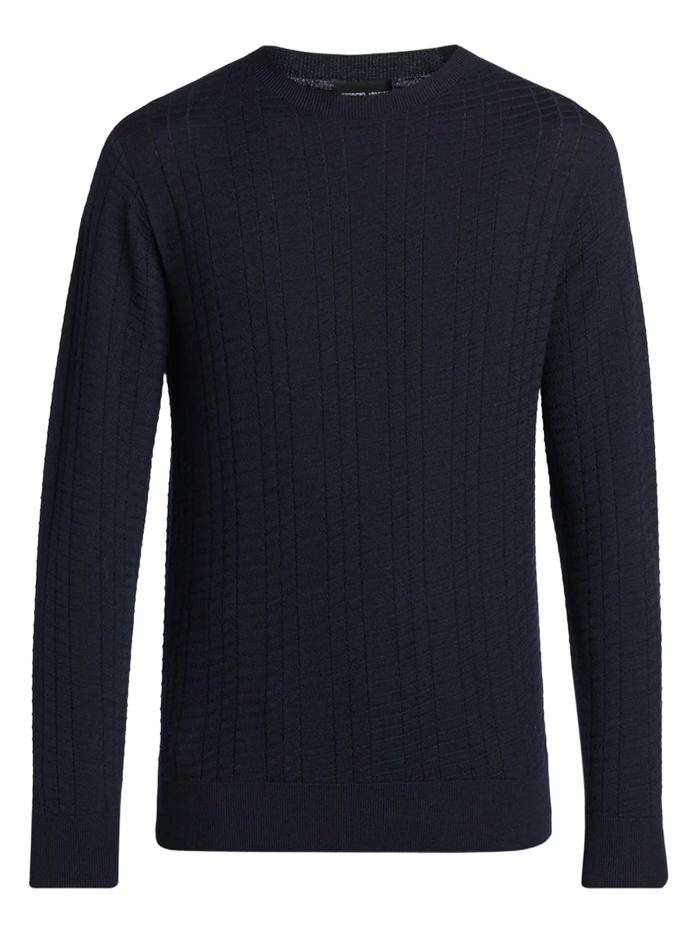 Men's Geometric Textured Virgin Wool Sweater Men's Geometric Textured Virgin Wool Sweater