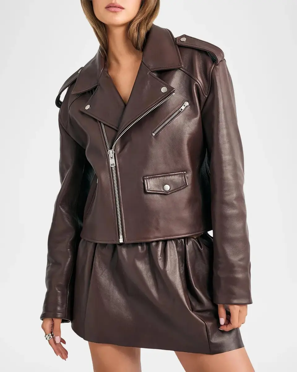 SEROYA Camden Leather Jacket | Thumbnail 4 SEROYA Camden Leather Jacket | Thumbnail 4