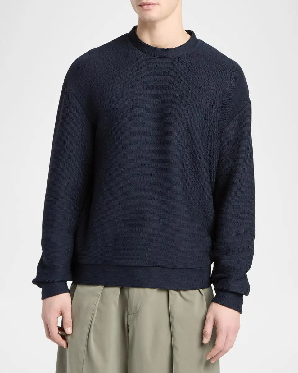 Giorgio Armani Men's Drop Shoulder Sweatshirt | Thumbnail 4 Giorgio Armani Men's Drop Shoulder Sweatshirt | Thumbnail 4