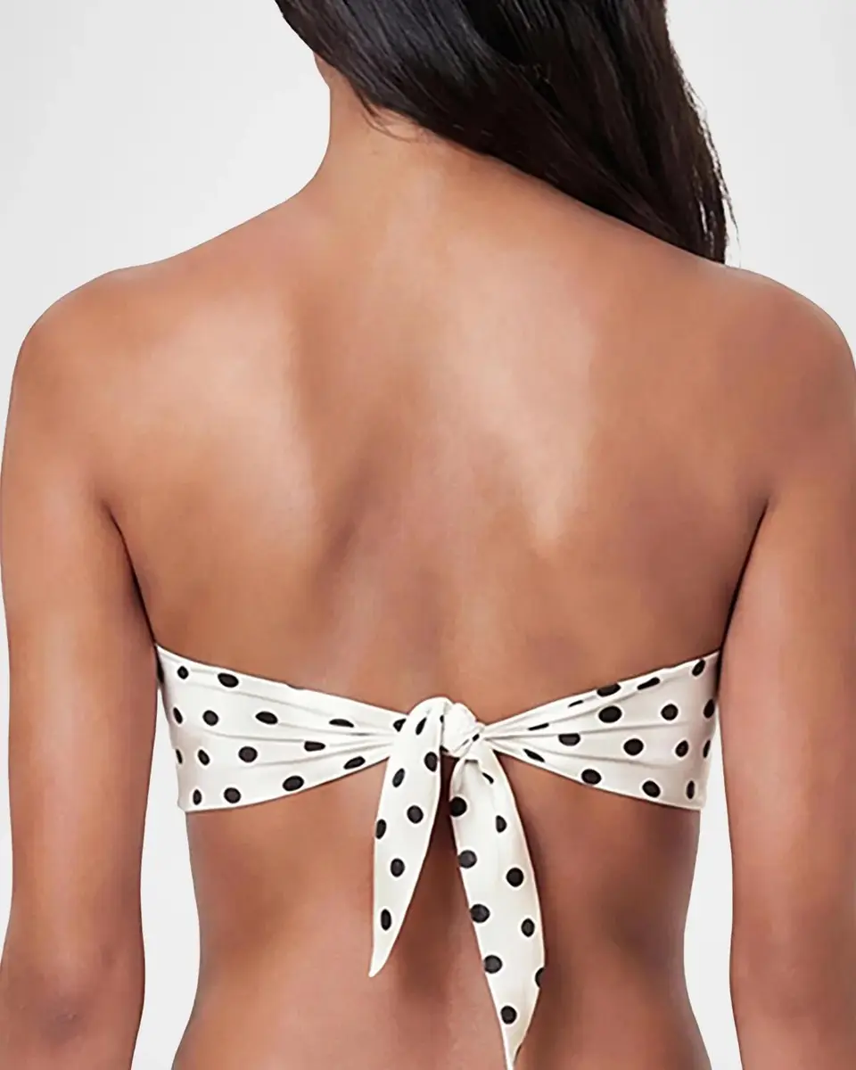 NICHOLAS Naia Polka Dot Knotted Bikini Top | Thumbnail 3 NICHOLAS Naia Polka Dot Knotted Bikini Top | Thumbnail 3
