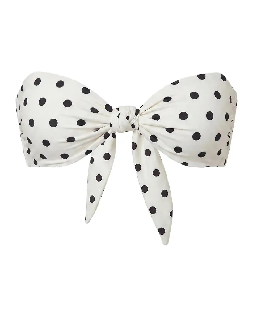 NICHOLAS Naia Polka Dot Knotted Bikini Top