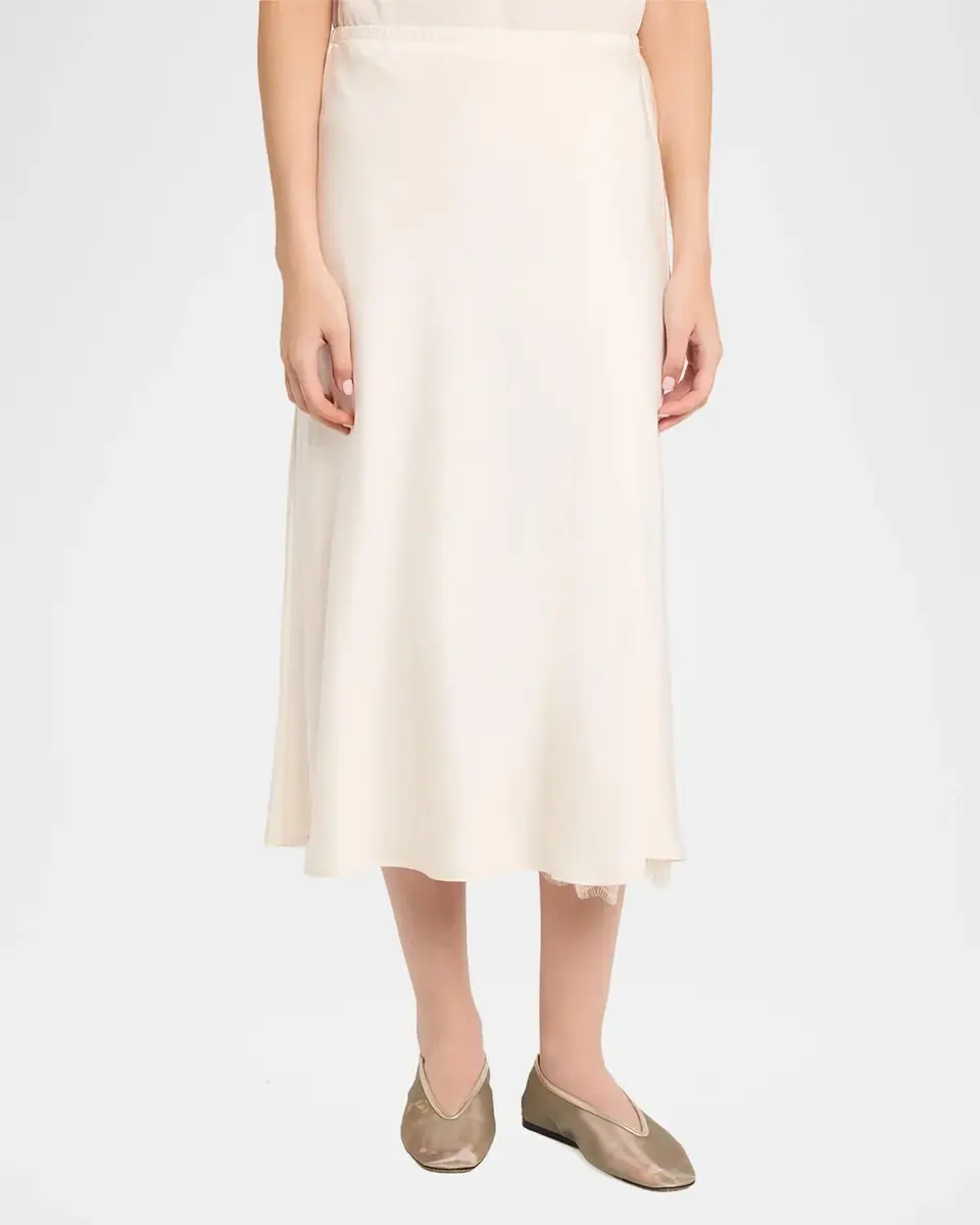 Vince Pull-On Satin Slip Skirt | Thumbnail 4 Vince Pull-On Satin Slip Skirt | Thumbnail 4