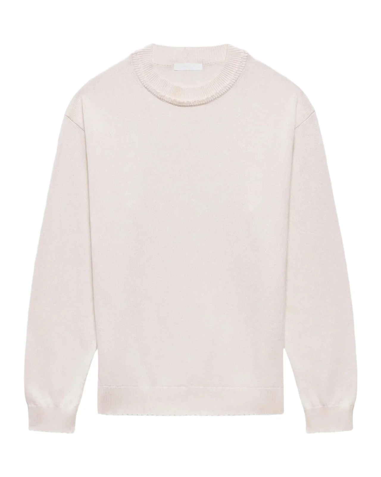 Helmut Lang Men's Cotton Lettuce-Trim Crewneck Sweater