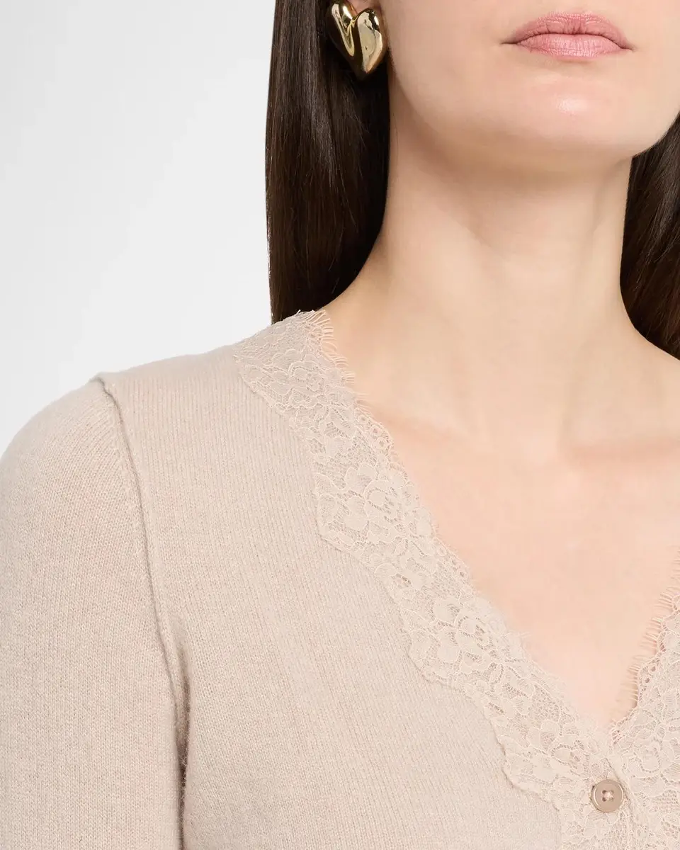 RE/DONE Ruby Lace-Trim Cashmere Cardigan | Thumbnail 5 RE/DONE Ruby Lace-Trim Cashmere Cardigan | Thumbnail 5