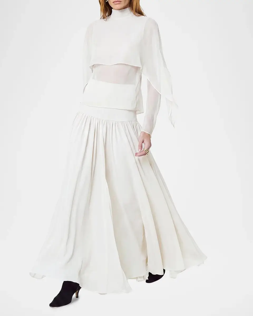 NICHOLAS Tani Ruched A-Line Maxi Skirt | Thumbnail 4 NICHOLAS Tani Ruched A-Line Maxi Skirt | Thumbnail 4