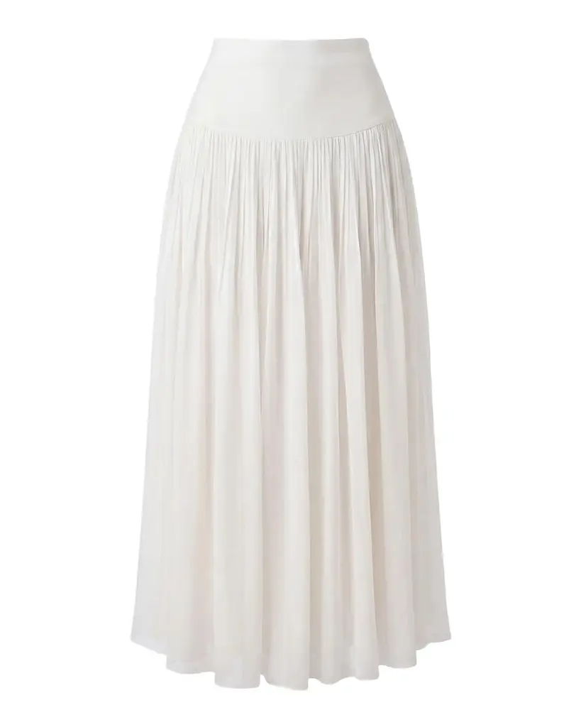 NICHOLAS Tani Ruched A-Line Maxi Skirt
