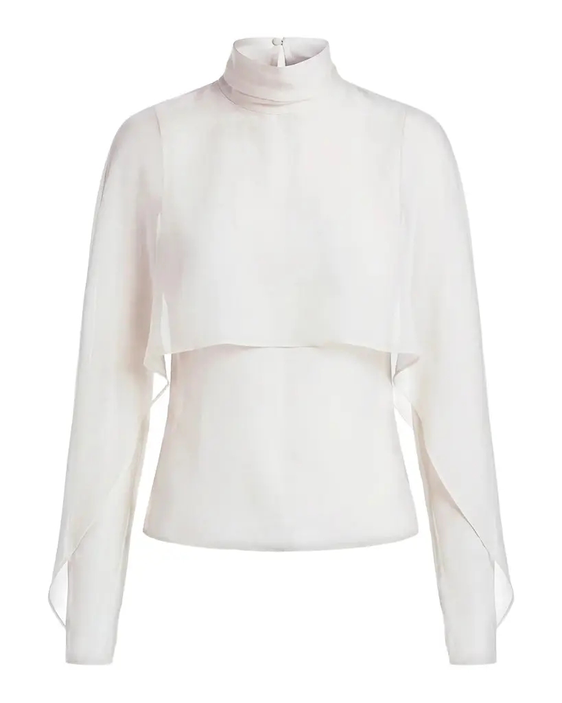 NICHOLAS Dahlia Draped Georgette Blouse