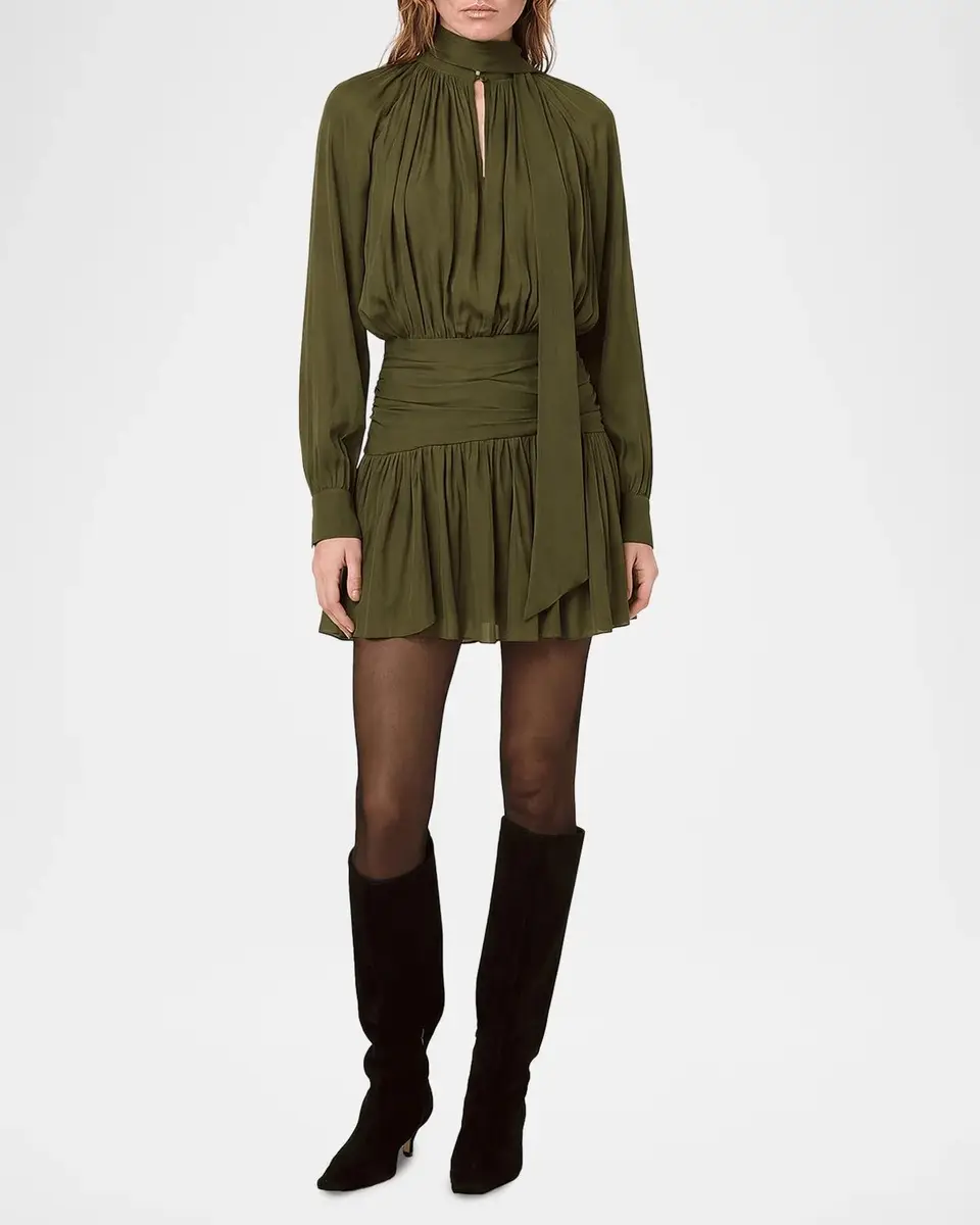 NICHOLAS Courtney Draped Georgette Mini Dress | Thumbnail 2 NICHOLAS Courtney Draped Georgette Mini Dress | Thumbnail 2