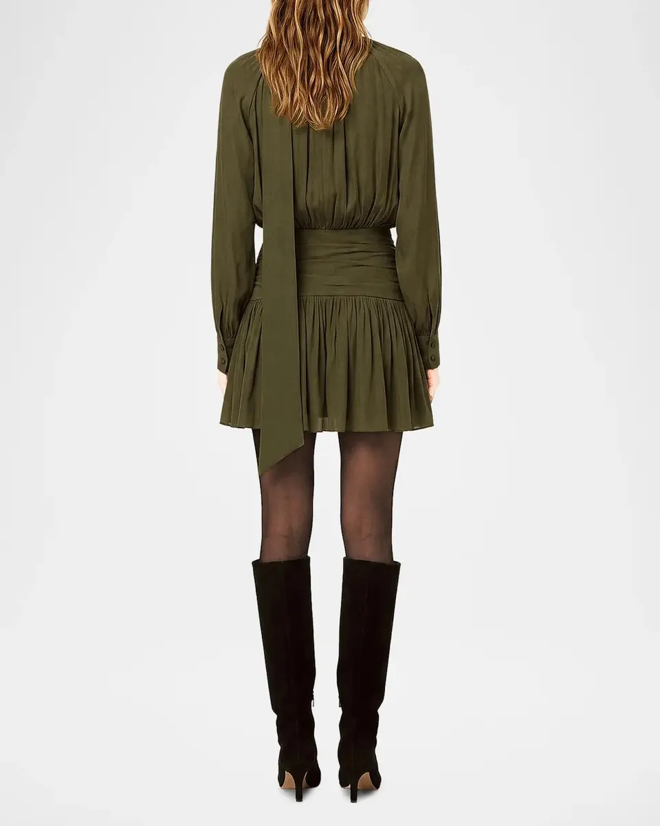 NICHOLAS Courtney Draped Georgette Mini Dress | Thumbnail 3 NICHOLAS Courtney Draped Georgette Mini Dress | Thumbnail 3