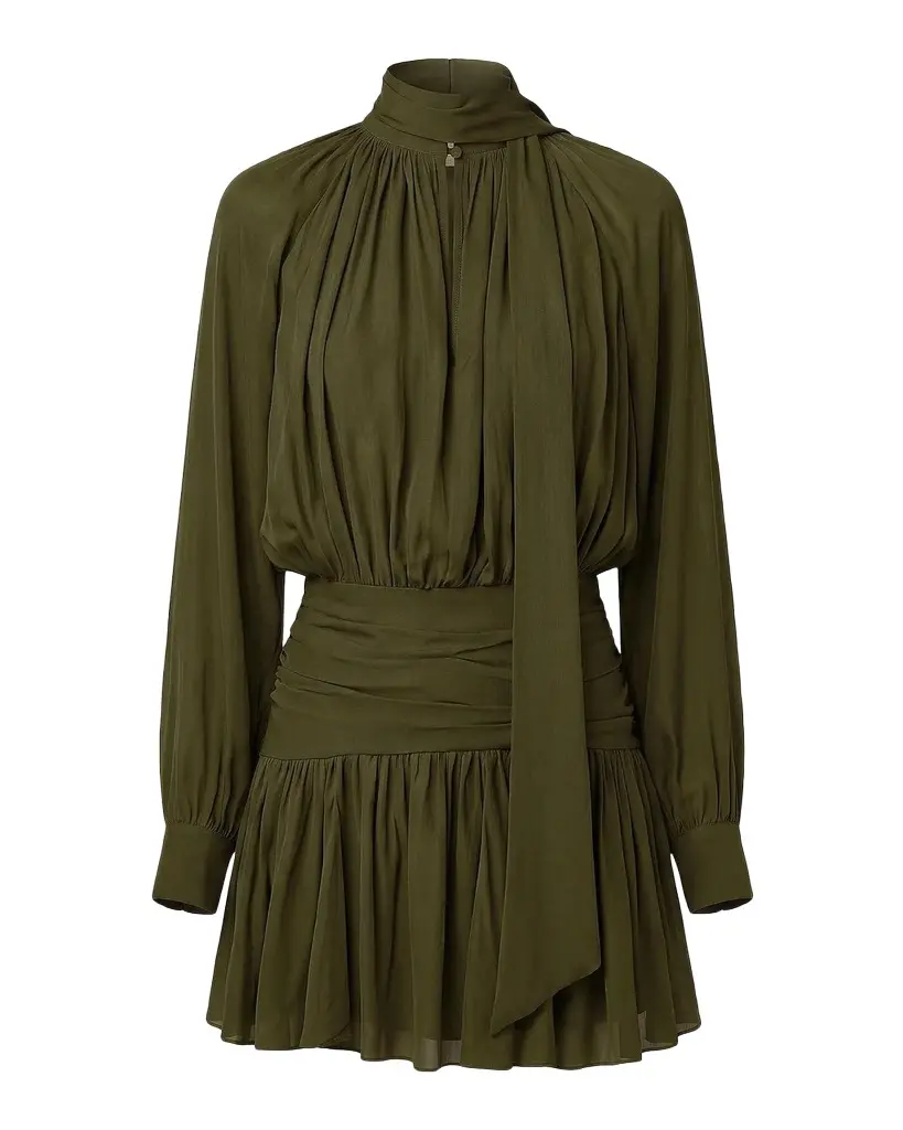Courtney Draped Georgette Mini Dress Courtney Draped Georgette Mini Dress
