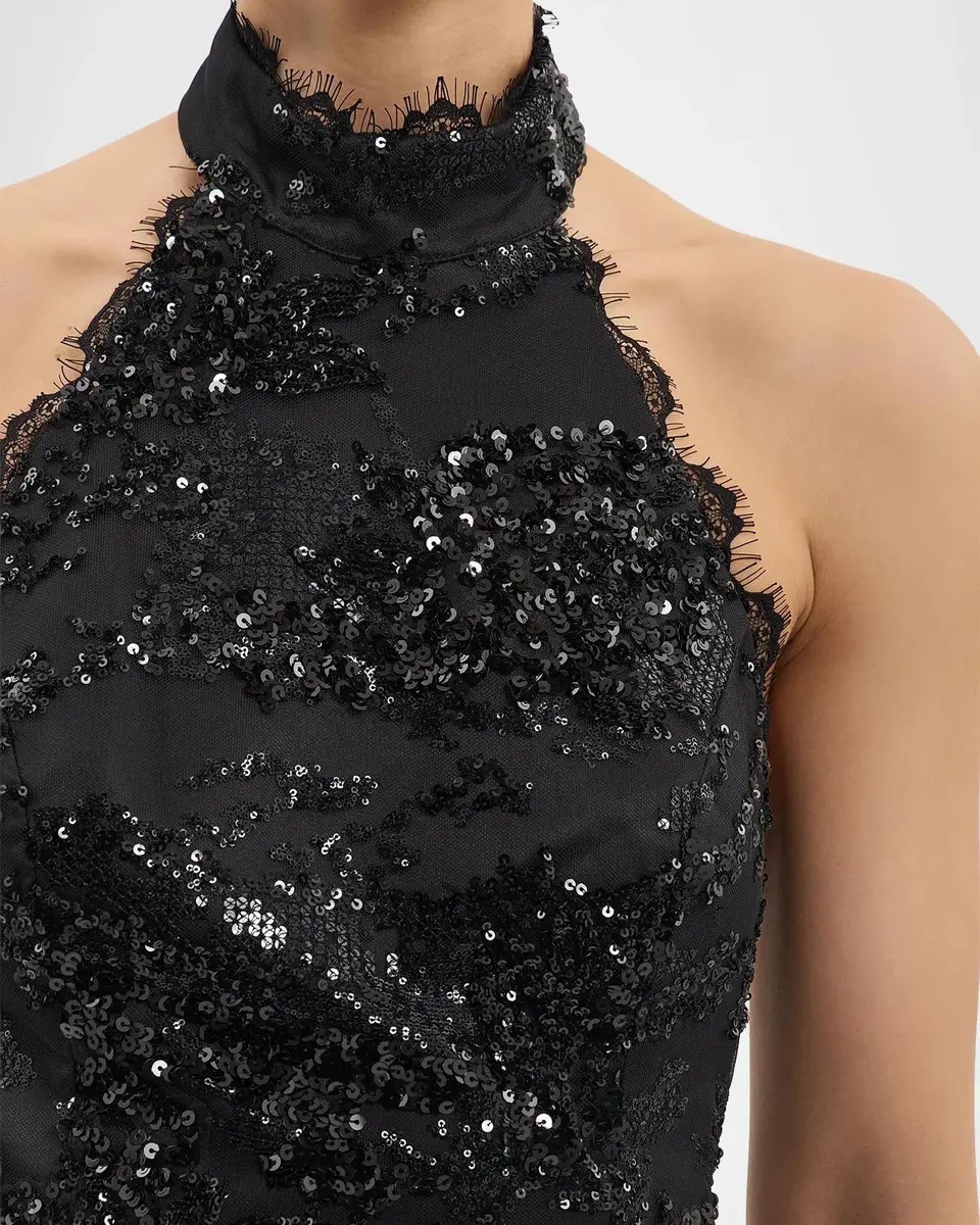 Rebecca Vallance Beau Sequined Halterneck Gown | Thumbnail 5