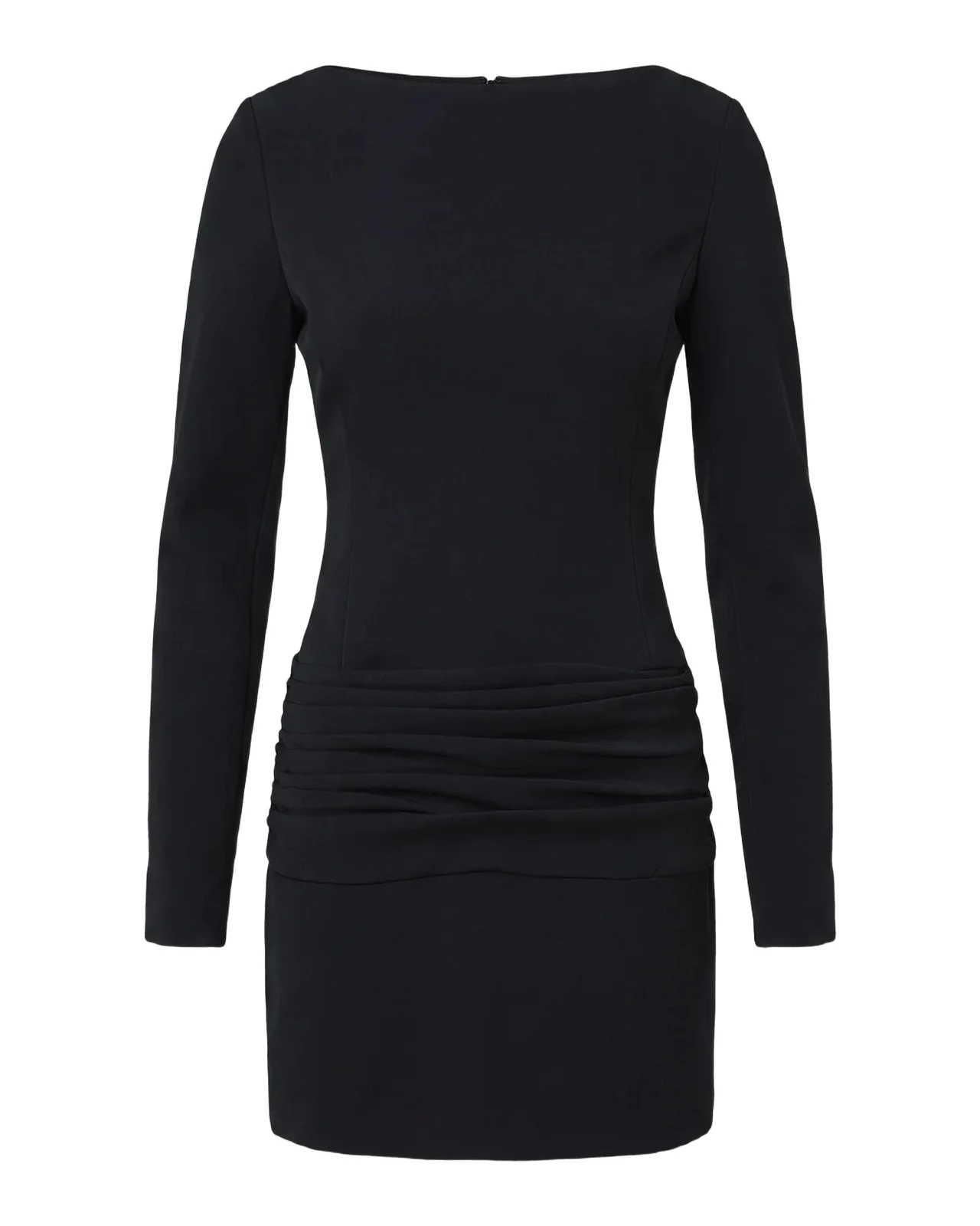 Olivia Ruched Boatneck Mini Dress Olivia Ruched Boatneck Mini Dress