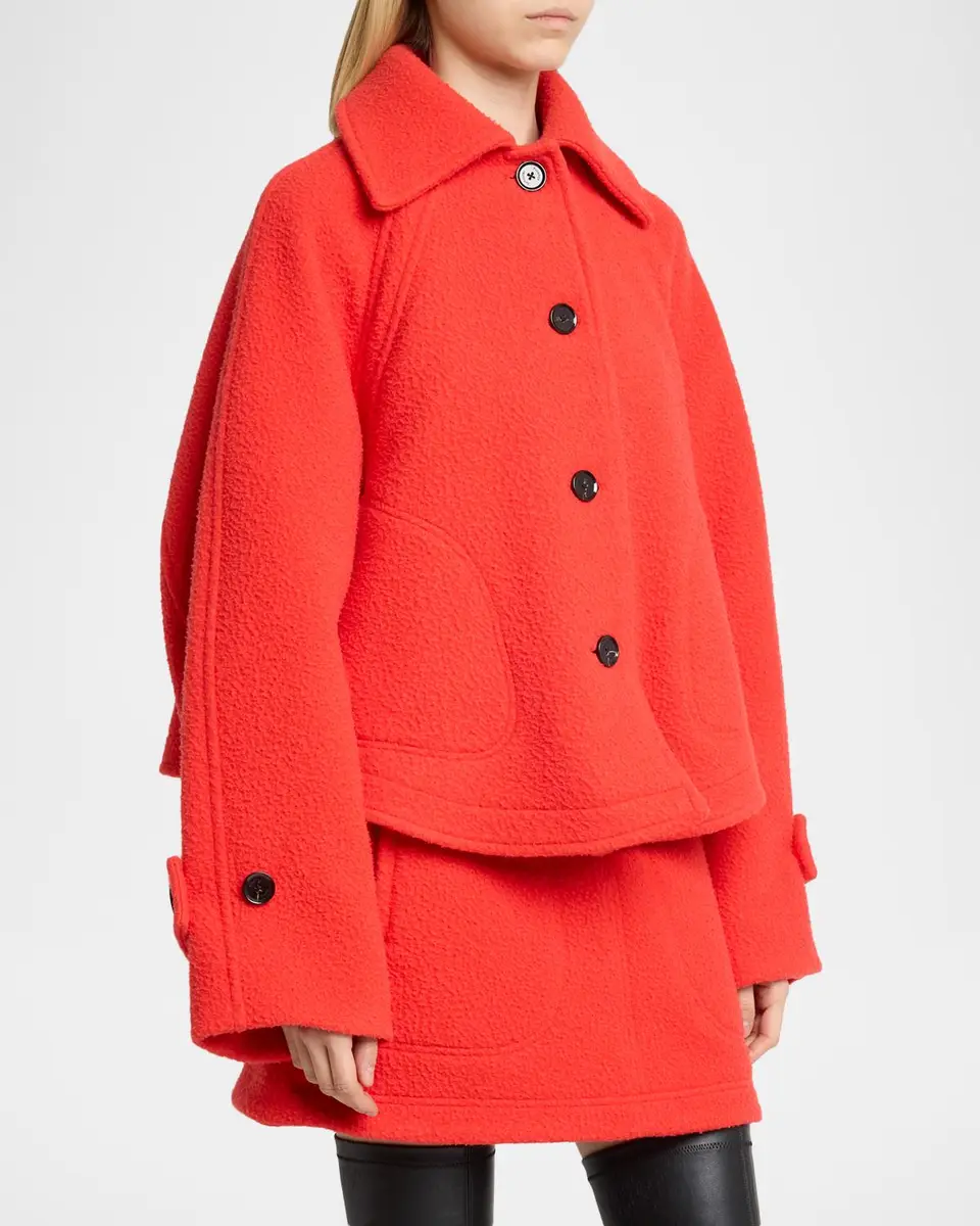 Proenza Schouler Clarice Textured Wool Trapeze Jacket | Thumbnail 4 Proenza Schouler Clarice Textured Wool Trapeze Jacket | Thumbnail 4