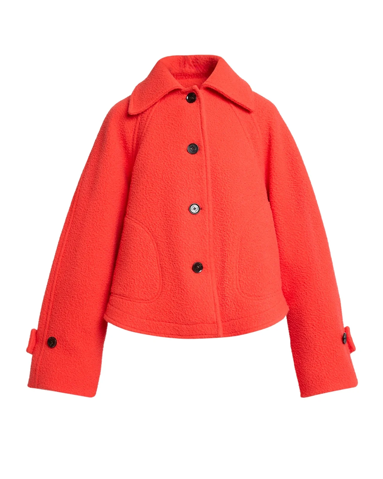 Proenza Schouler Clarice Textured Wool Trapeze Jacket