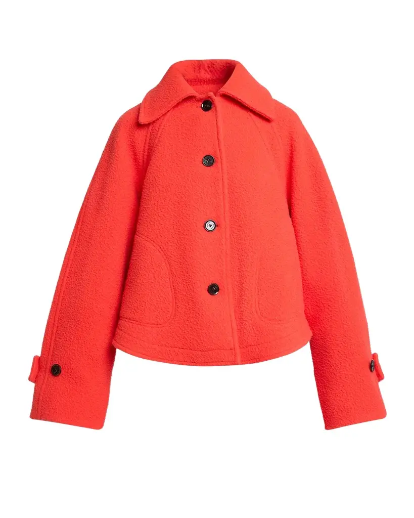 Clarice Textured Wool Trapeze Jacket Clarice Textured Wool Trapeze Jacket