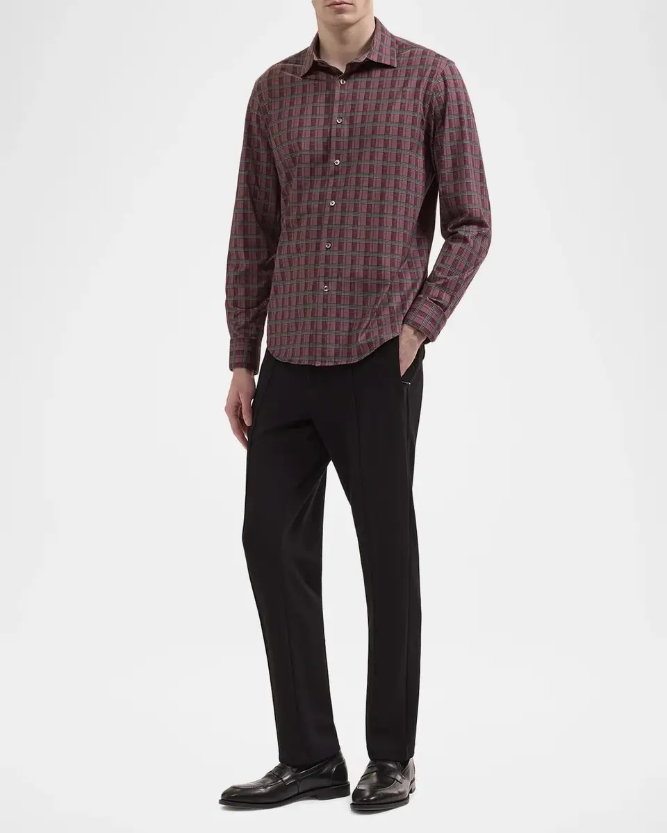 Bugatchi Men's Plaid Stretch-Cotton Shirt | Thumbnail 2 Bugatchi Men's Plaid Stretch-Cotton Shirt | Thumbnail 2