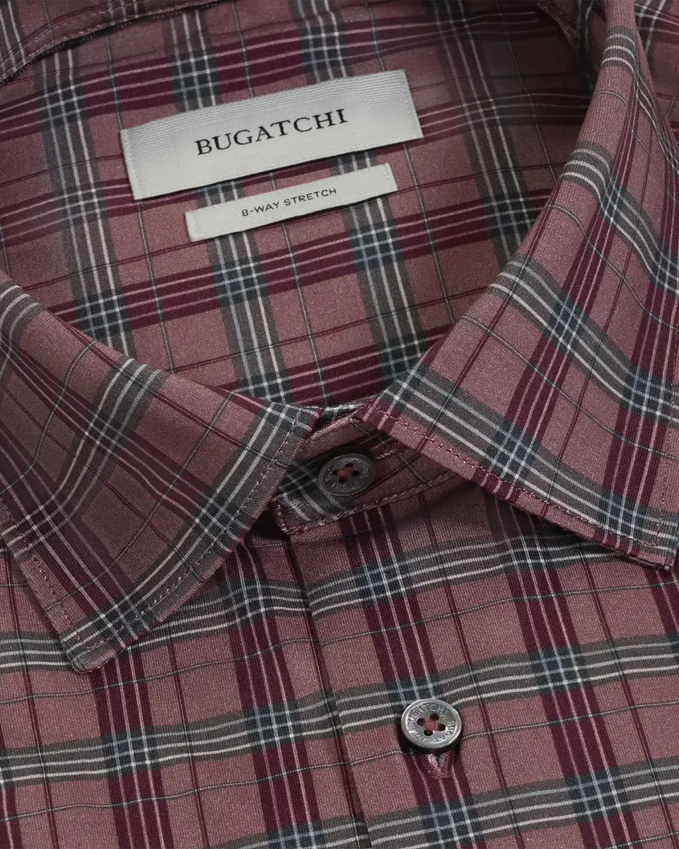 Bugatchi Men's Plaid Stretch-Cotton Shirt | Thumbnail 5 Bugatchi Men's Plaid Stretch-Cotton Shirt | Thumbnail 5