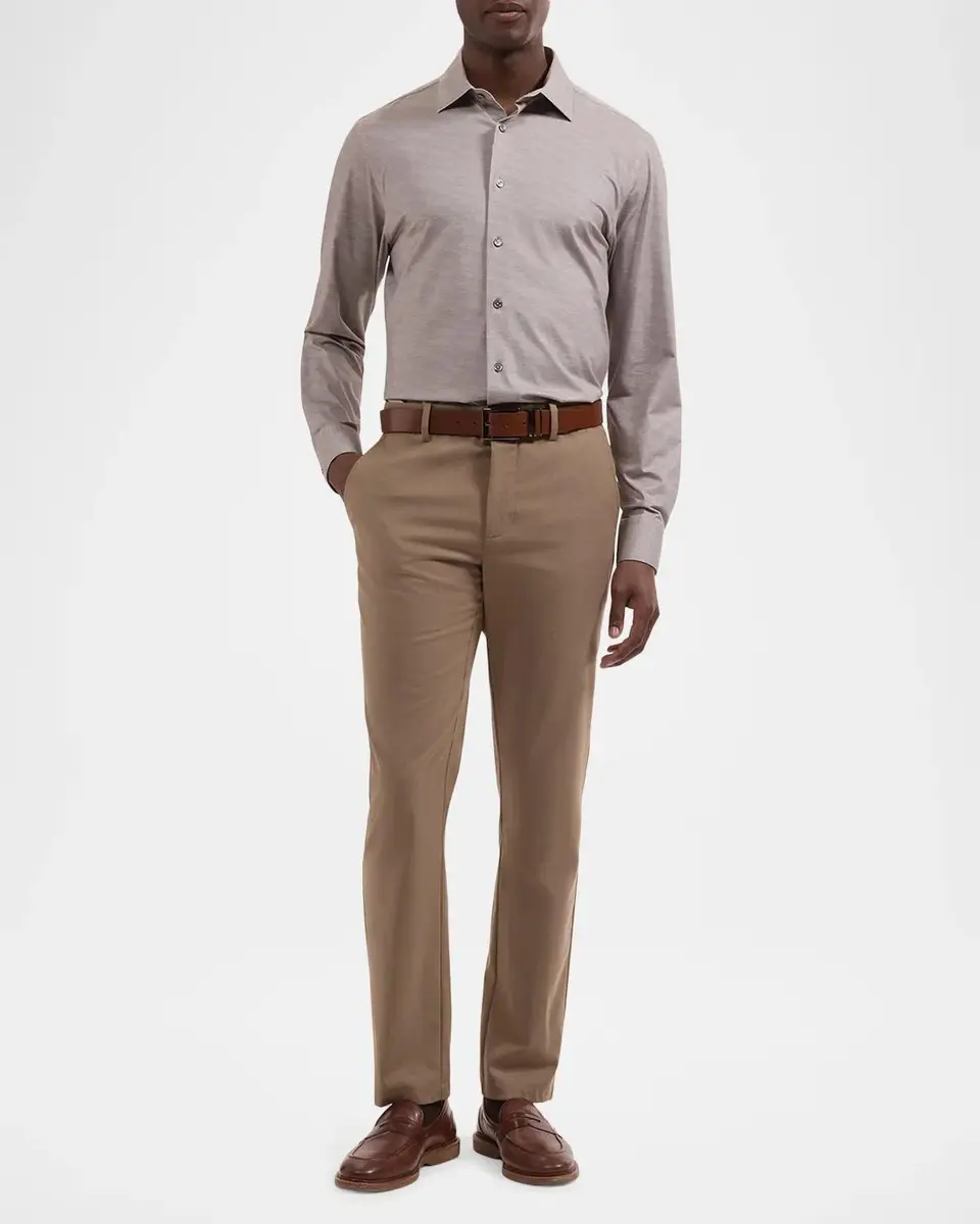 Bugatchi Men's James Herringbone Cotton Dress Shirt | Thumbnail 2 Bugatchi Men's James Herringbone Cotton Dress Shirt | Thumbnail 2