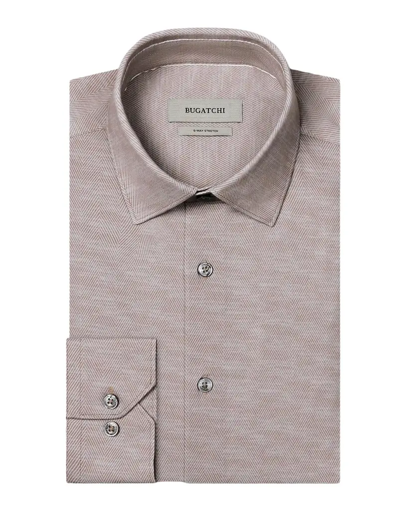 Men's James Herringbone Cotton Dress Shirt Men's James Herringbone Cotton Dress Shirt