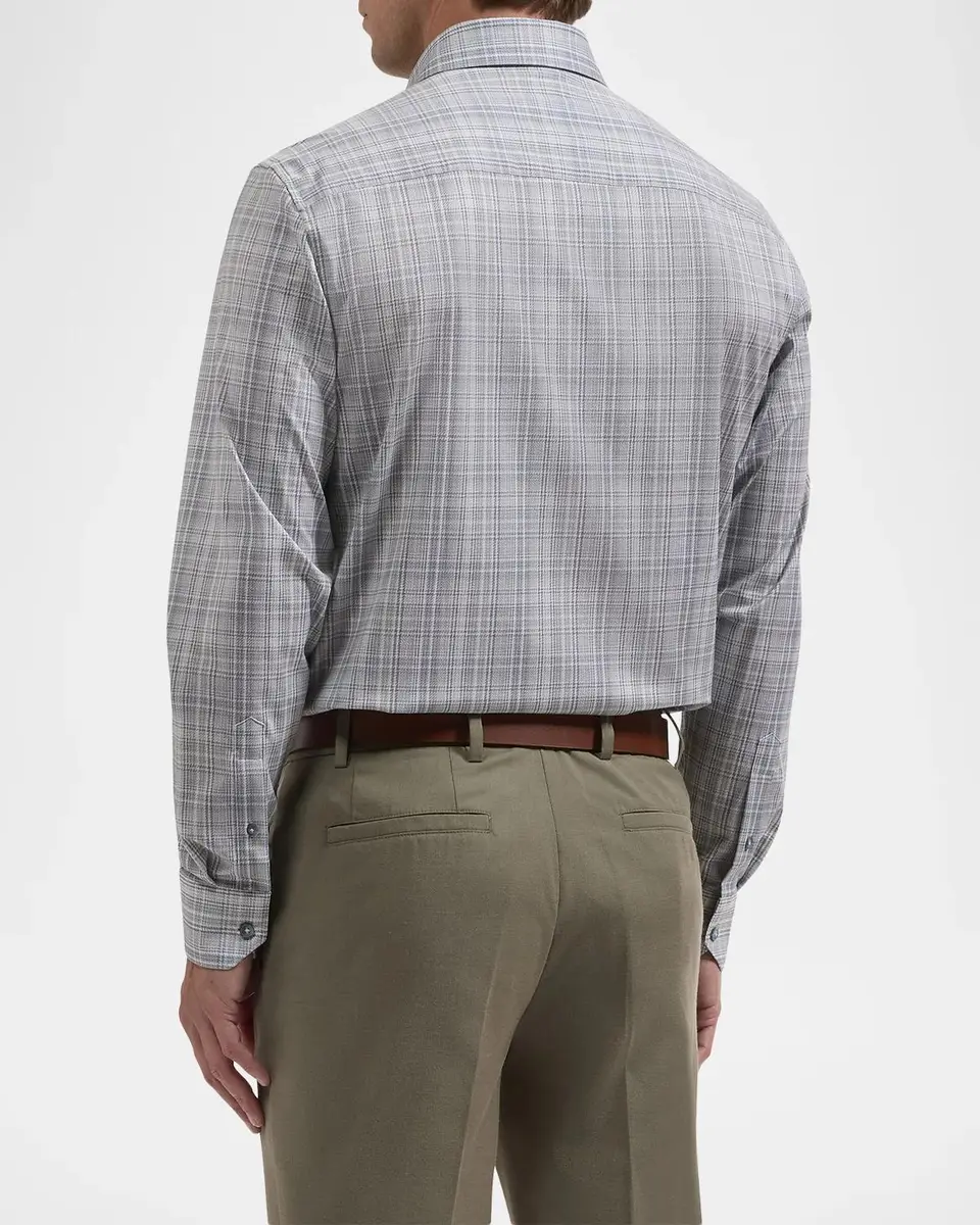 Bugatchi James Plaid Cotton Shirt | Thumbnail 3 Bugatchi James Plaid Cotton Shirt | Thumbnail 3