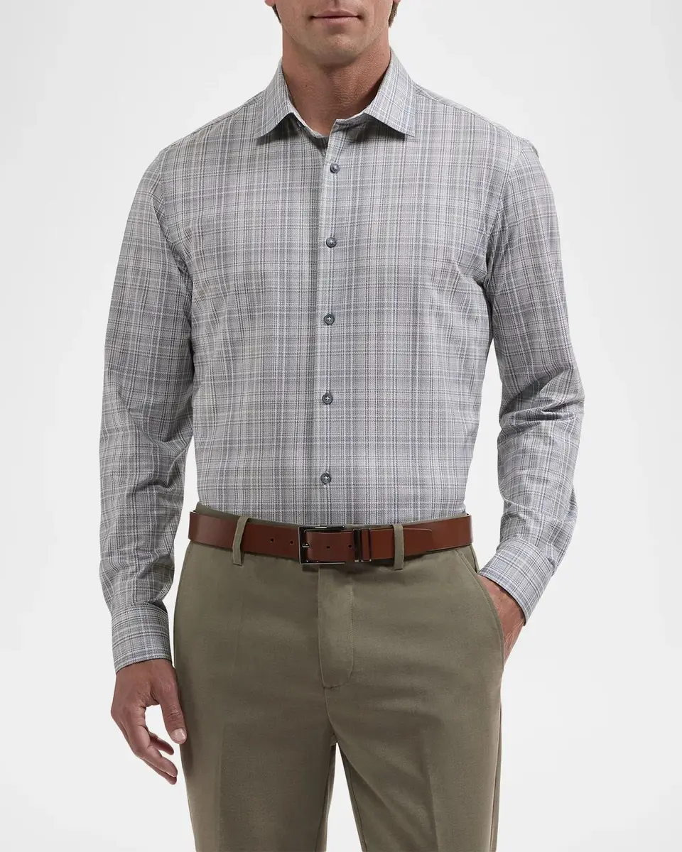 Bugatchi James Plaid Cotton Shirt | Thumbnail 4 Bugatchi James Plaid Cotton Shirt | Thumbnail 4
