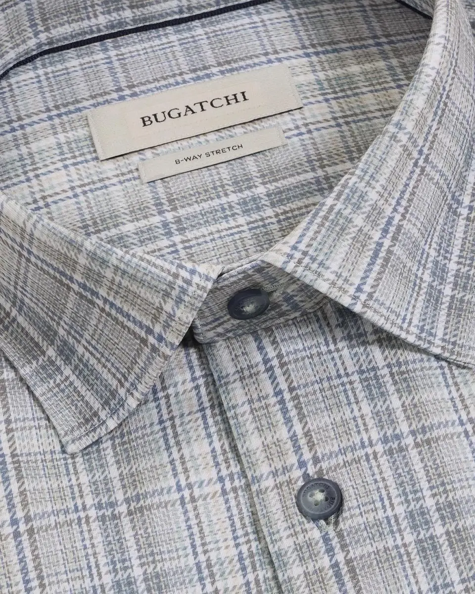 Bugatchi James Plaid Cotton Shirt | Thumbnail 5 Bugatchi James Plaid Cotton Shirt | Thumbnail 5