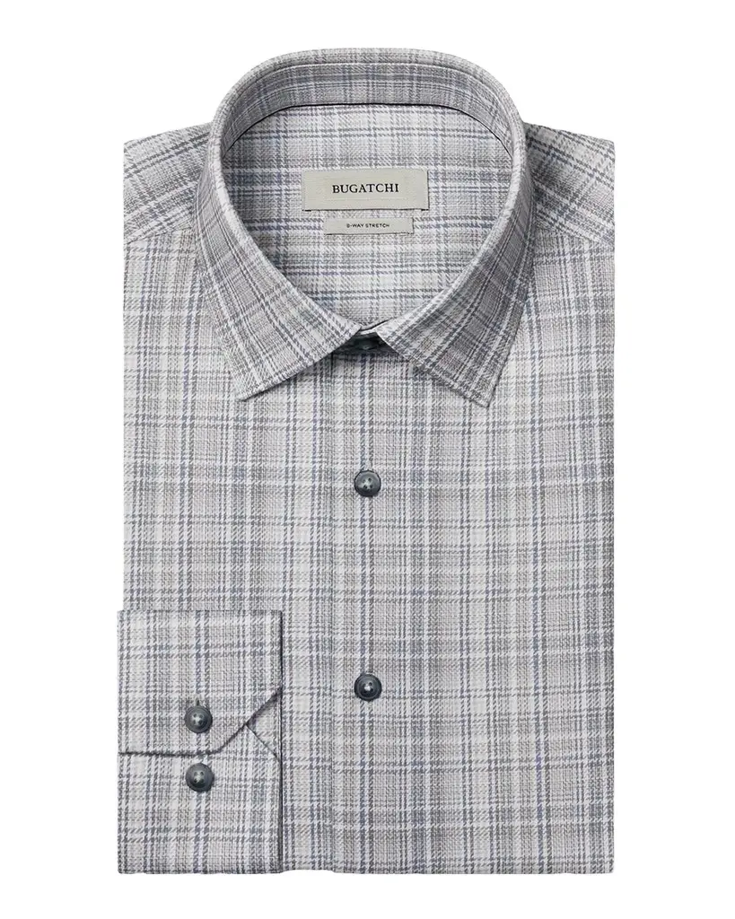 Bugatchi James Plaid Cotton Shirt