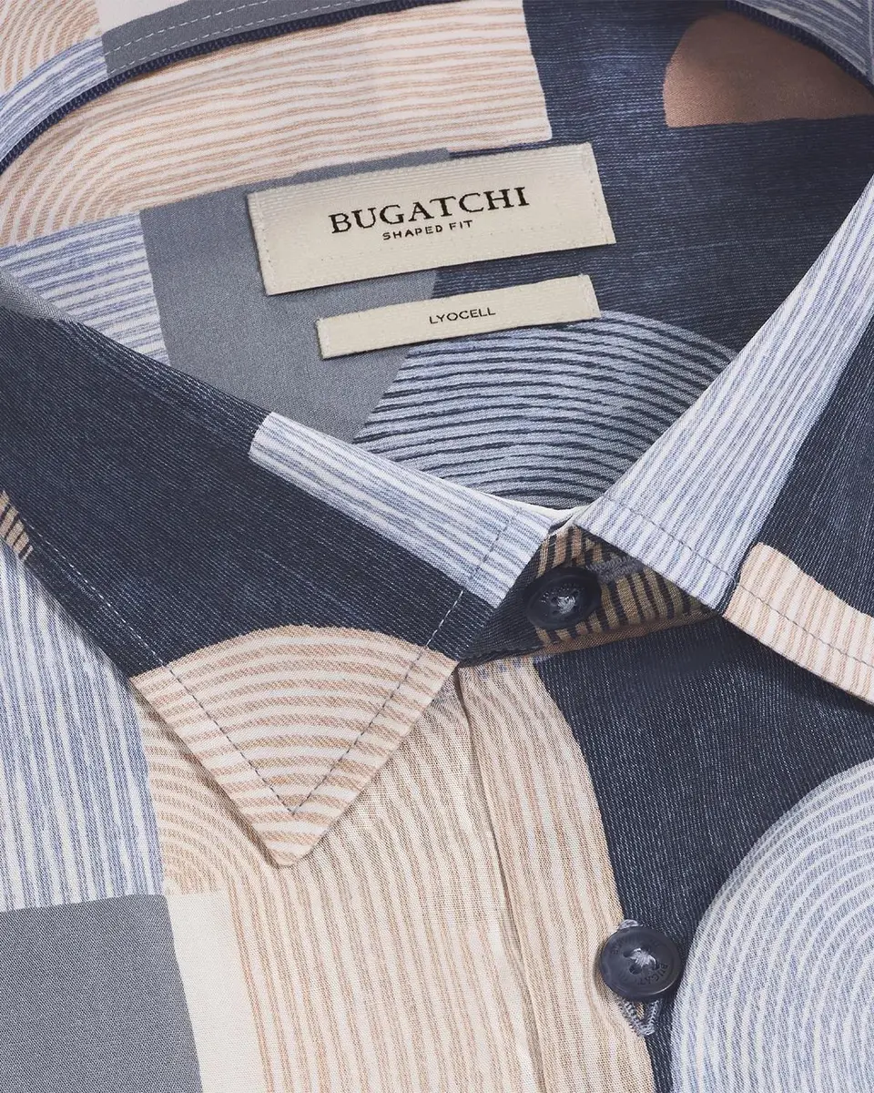 Bugatchi Men's Julian Geometric Cotton Shirt | Thumbnail 5