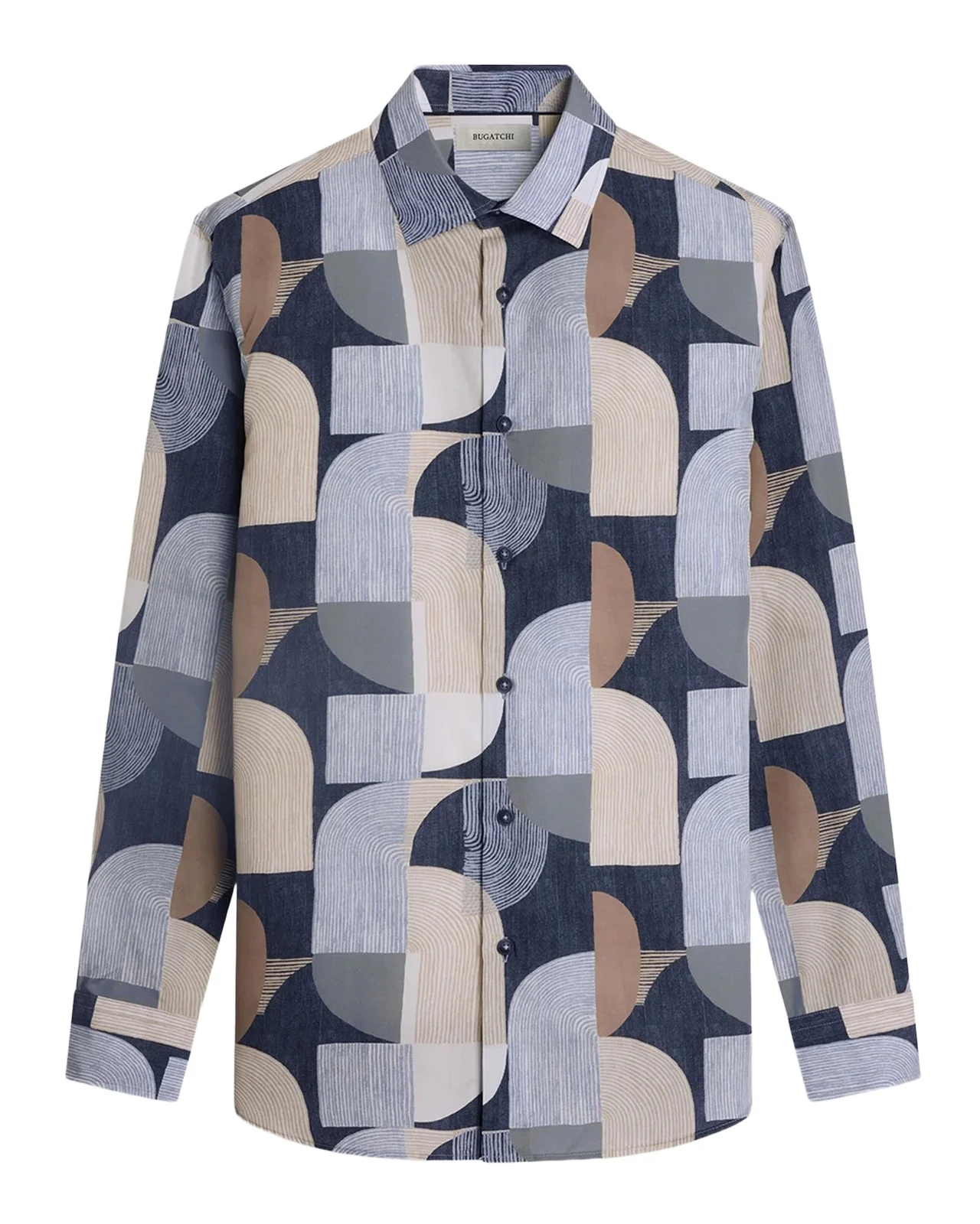 Bugatchi Men's Julian Geometric Cotton Shirt