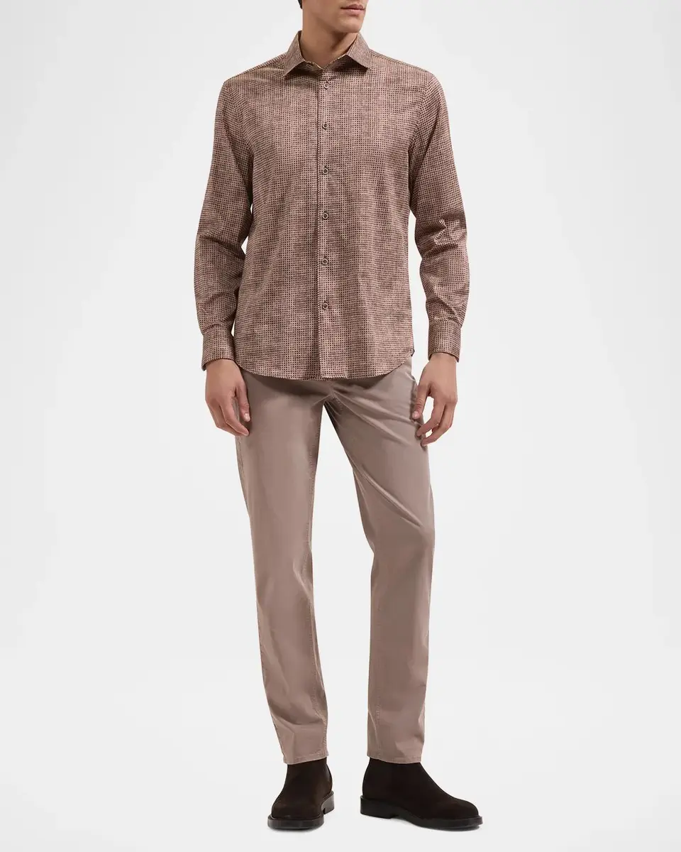 Bugatchi Men's Alvin Grid Cotton Shirt | Thumbnail 2 Bugatchi Men's Alvin Grid Cotton Shirt | Thumbnail 2