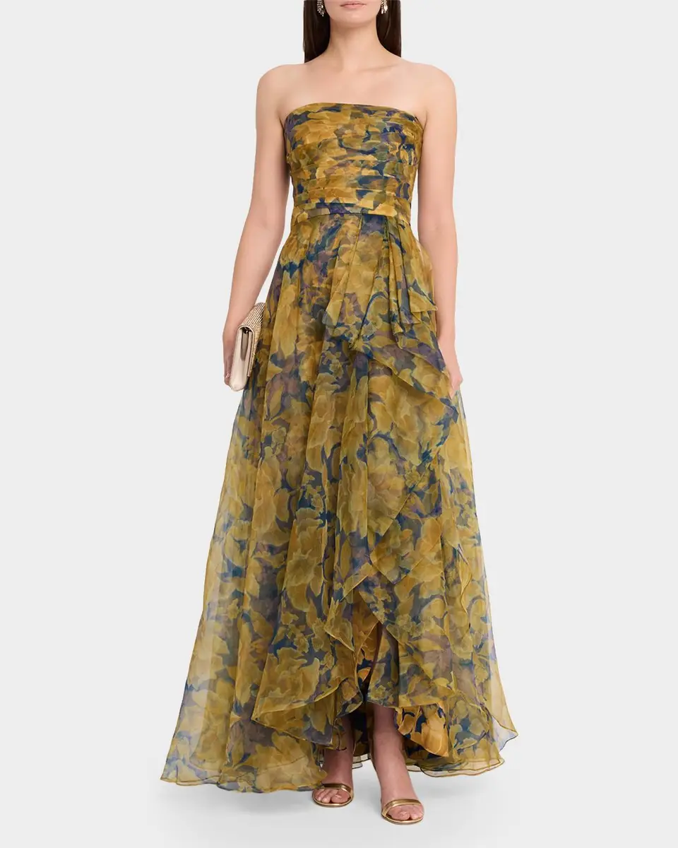 THEIA Fahreta Strapless Fit & Flare Organza Gown | Thumbnail 2 THEIA Fahreta Strapless Fit & Flare Organza Gown | Thumbnail 2