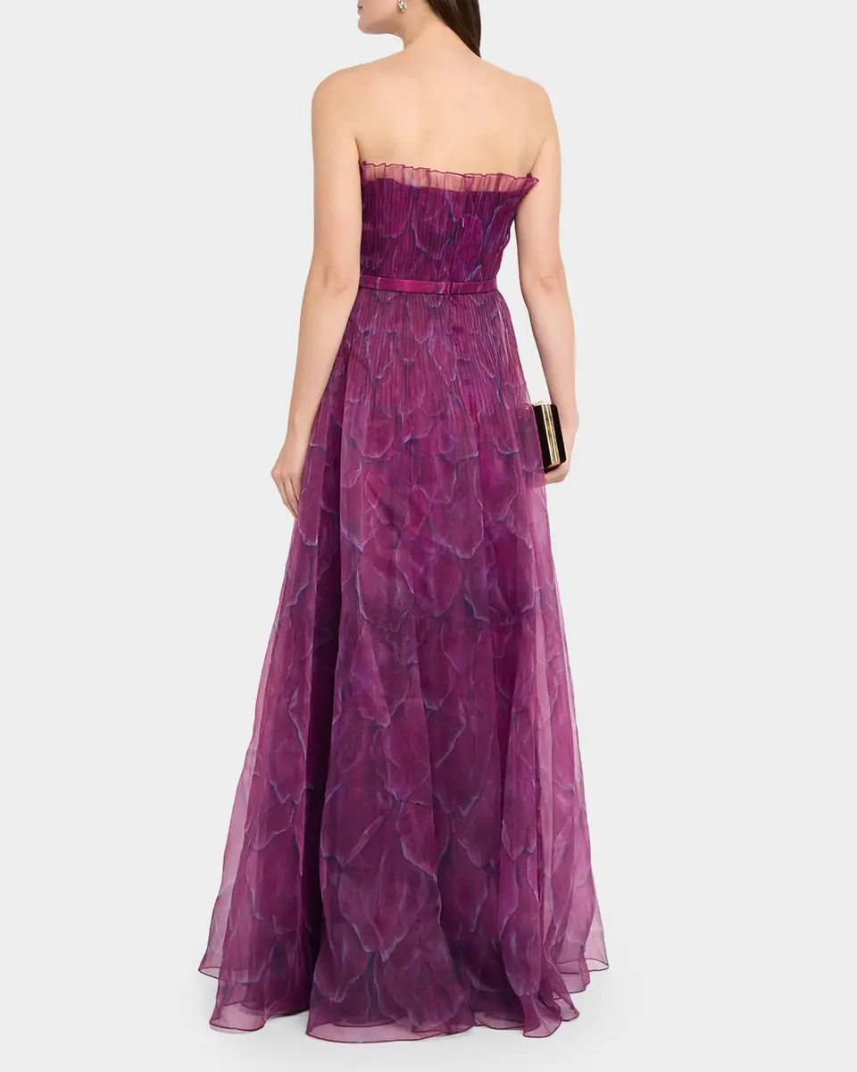 THEIA Ivana Strapless Printed Organza Gown | Thumbnail 3 THEIA Ivana Strapless Printed Organza Gown | Thumbnail 3