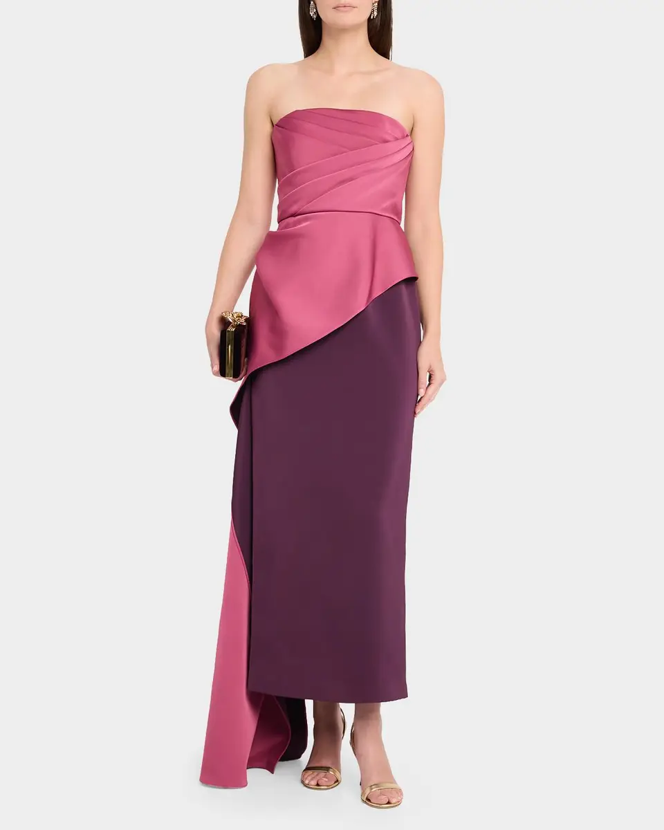 THEIA Diane Strapless Draped Gown | Thumbnail 2 THEIA Diane Strapless Draped Gown | Thumbnail 2