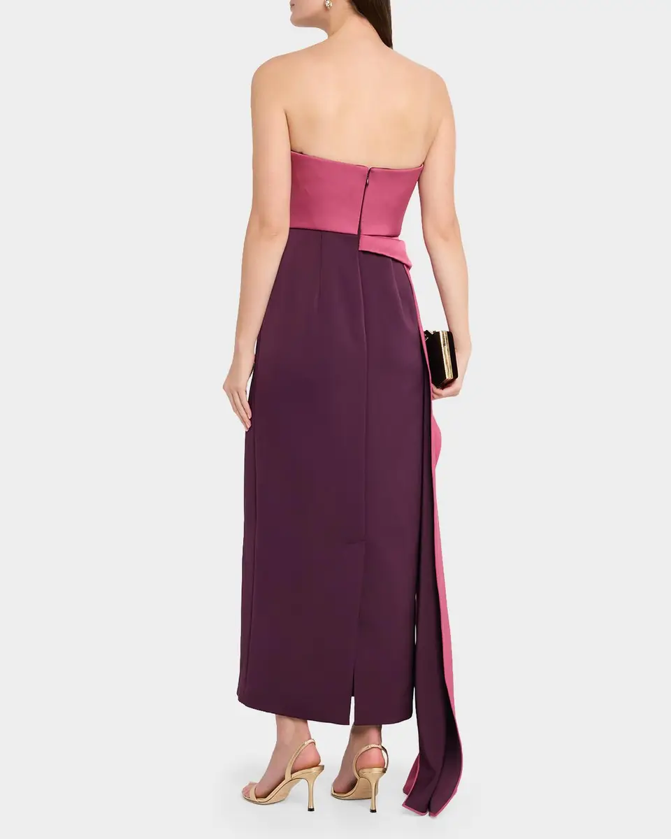 THEIA Diane Strapless Draped Gown | Thumbnail 3 THEIA Diane Strapless Draped Gown | Thumbnail 3