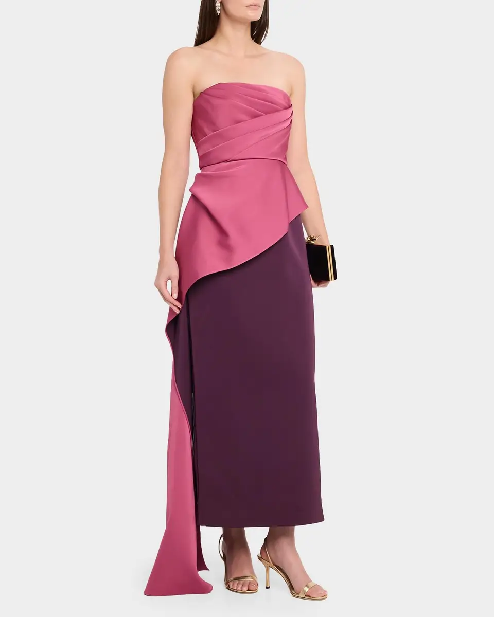 THEIA Diane Strapless Draped Gown | Thumbnail 4 THEIA Diane Strapless Draped Gown | Thumbnail 4