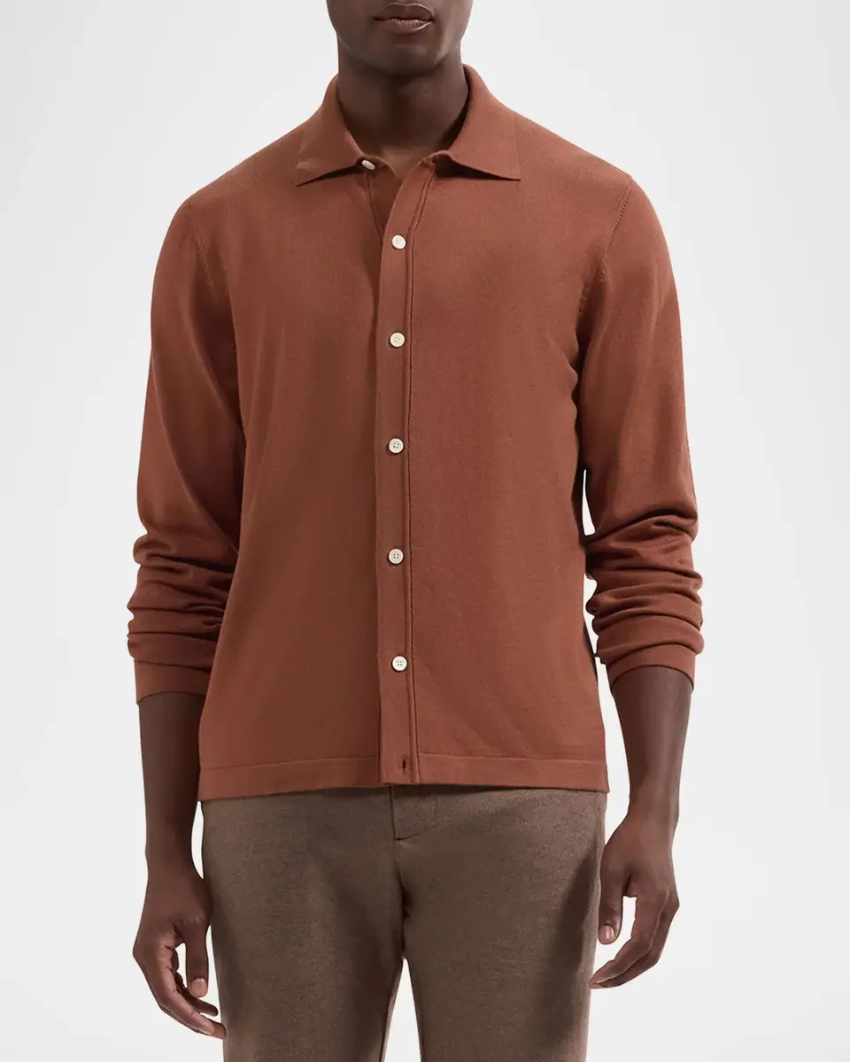 Bugatchi Men's Cotton-Blend Shirt Jacket | Thumbnail 4