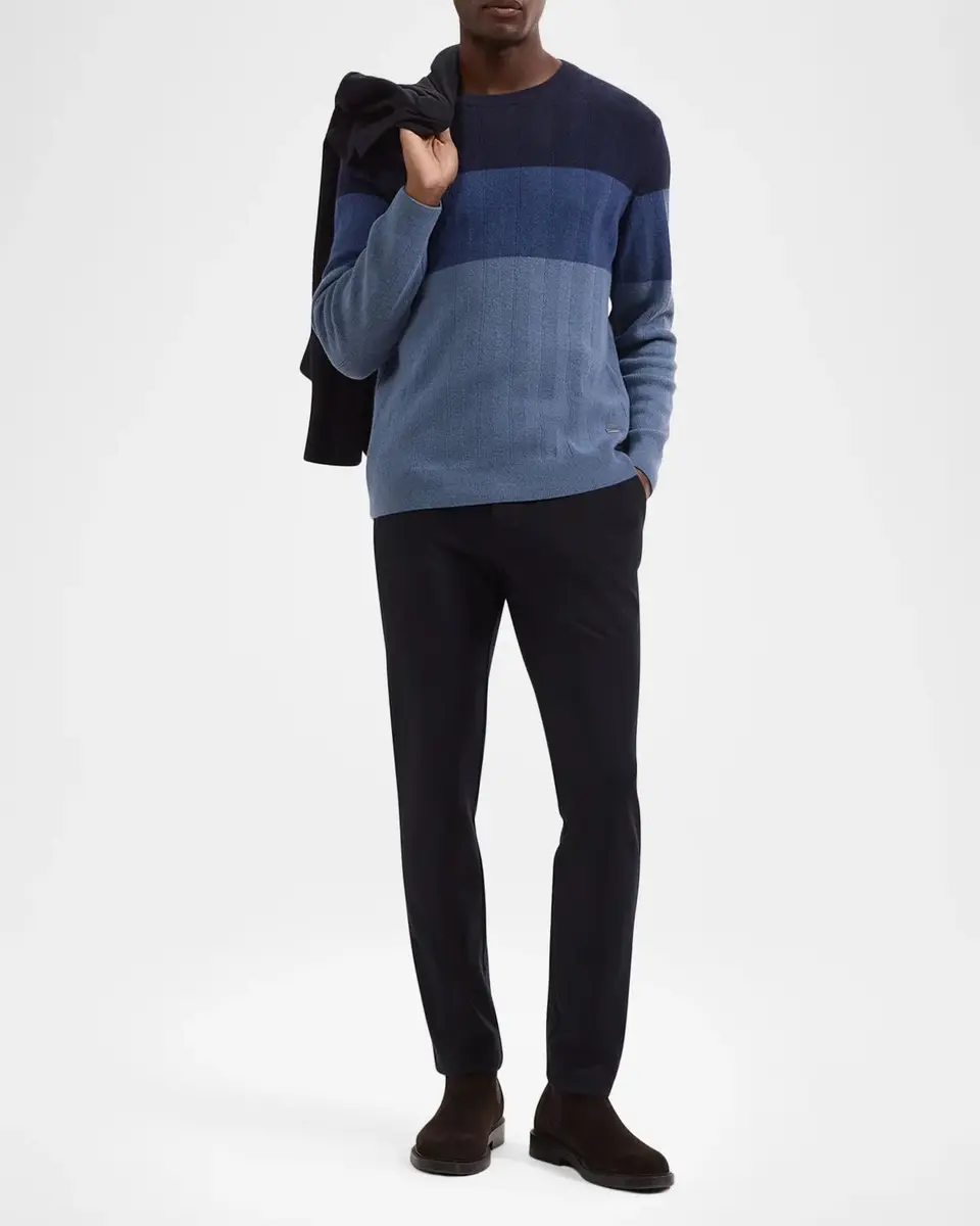 Bugatchi Aran Colorblocked Merino Wool-Blend Sweater | Thumbnail 2 Bugatchi Aran Colorblocked Merino Wool-Blend Sweater | Thumbnail 2