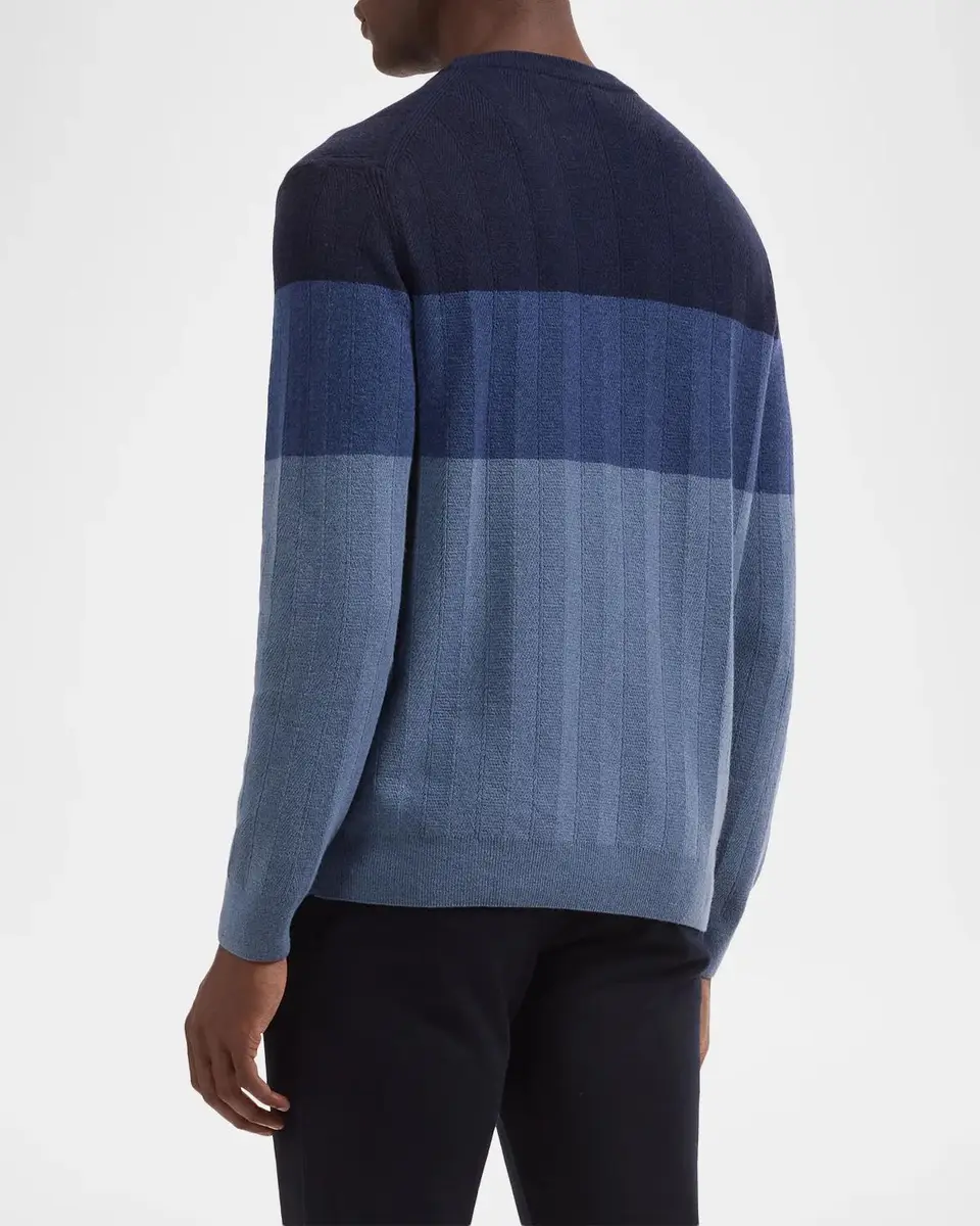 Bugatchi Aran Colorblocked Merino Wool-Blend Sweater | Thumbnail 3 Bugatchi Aran Colorblocked Merino Wool-Blend Sweater | Thumbnail 3