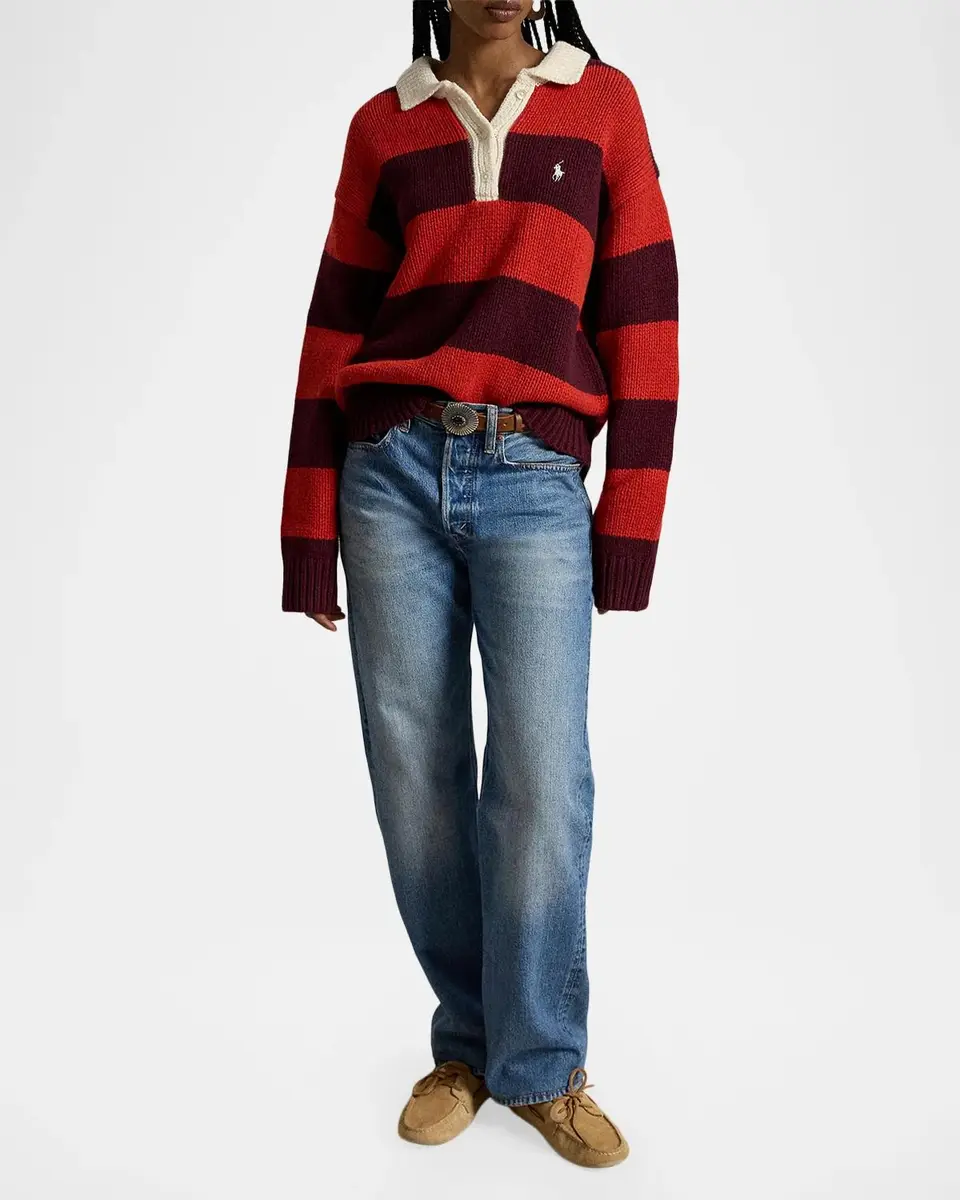 Polo Ralph Lauren Striped Wool-Blend Rugby Sweater | Thumbnail 2 Polo Ralph Lauren Striped Wool-Blend Rugby Sweater | Thumbnail 2