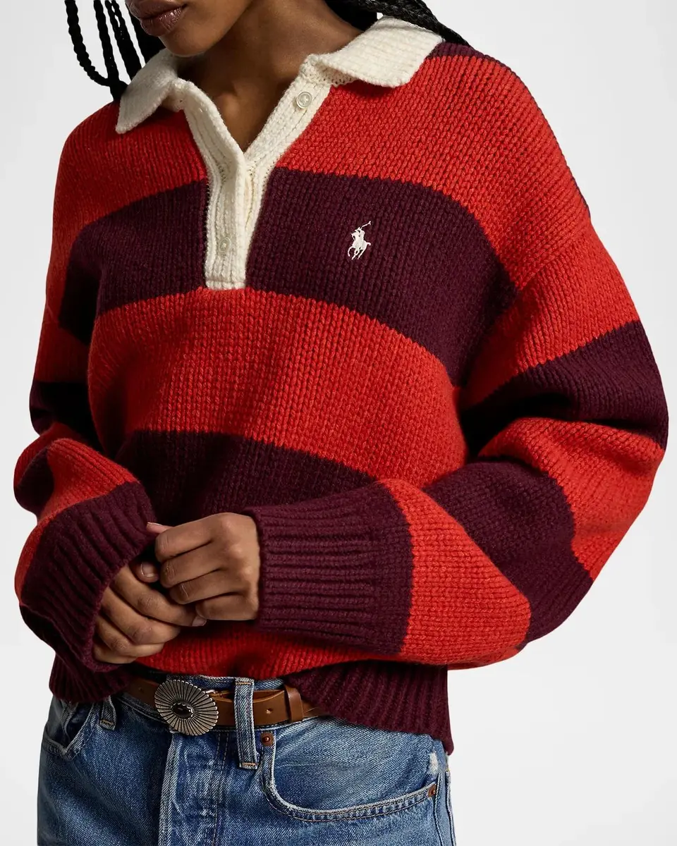 Polo Ralph Lauren Striped Wool-Blend Rugby Sweater | Thumbnail 4 Polo Ralph Lauren Striped Wool-Blend Rugby Sweater | Thumbnail 4