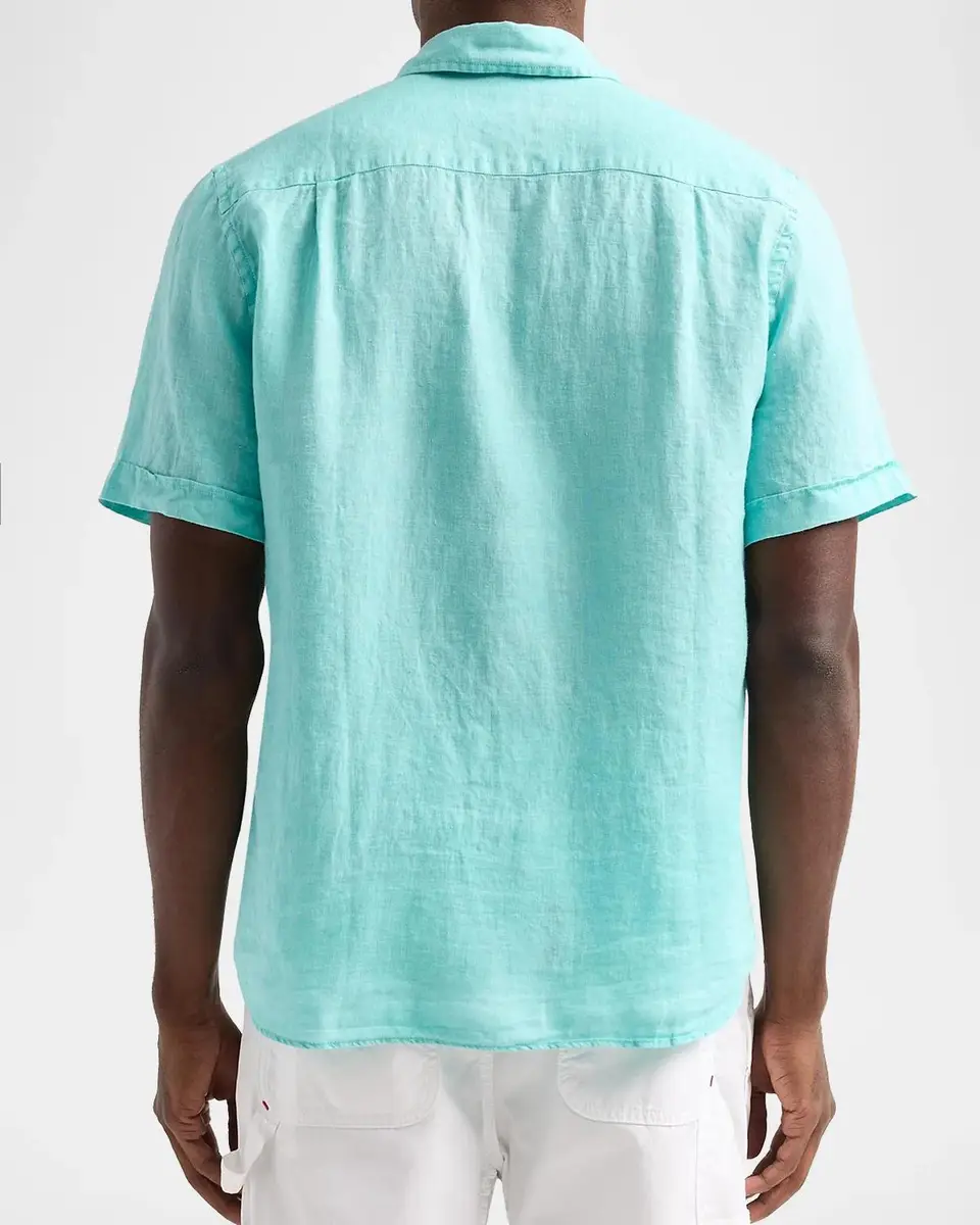 Vilebrequin Men's Mineral-Dye Linen Short-Sleeve Shirt | Thumbnail 3 Vilebrequin Men's Mineral-Dye Linen Short-Sleeve Shirt | Thumbnail 3