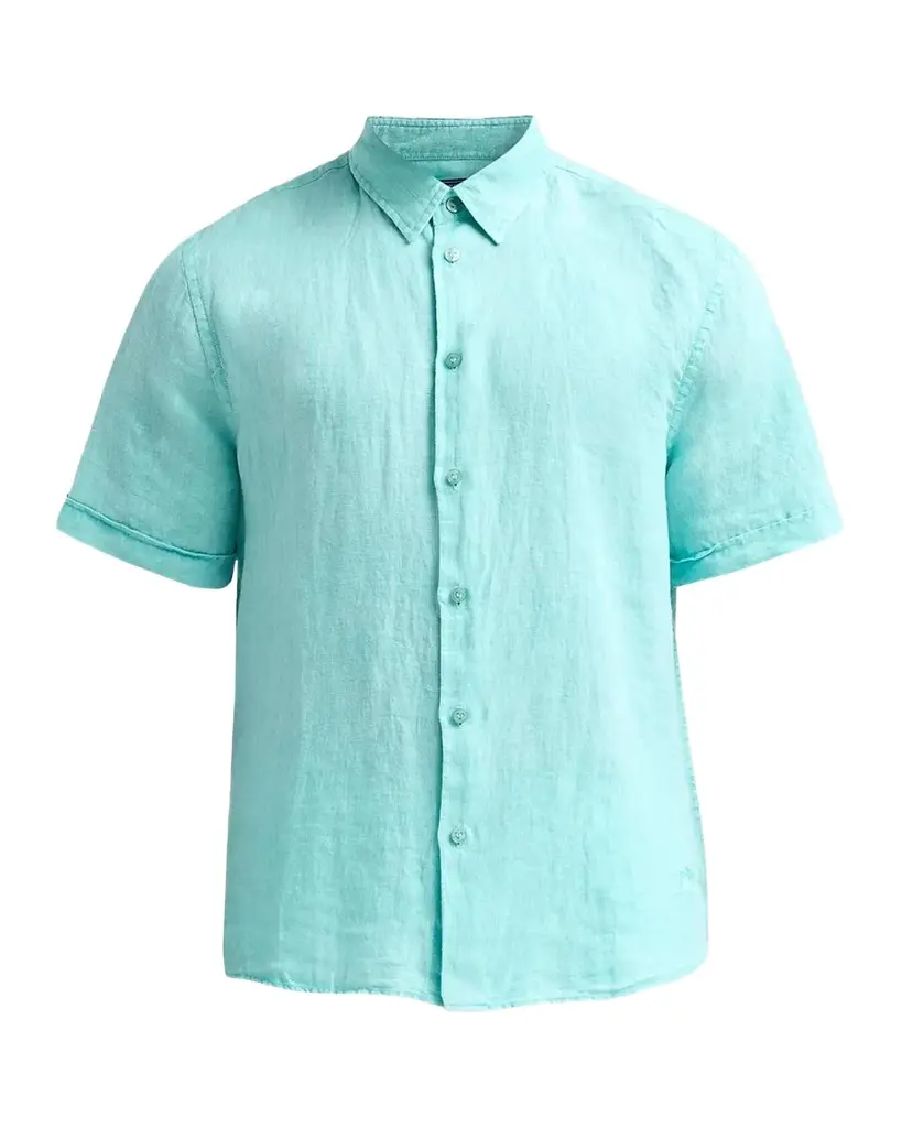 Vilebrequin Men's Mineral-Dye Linen Short-Sleeve Shirt