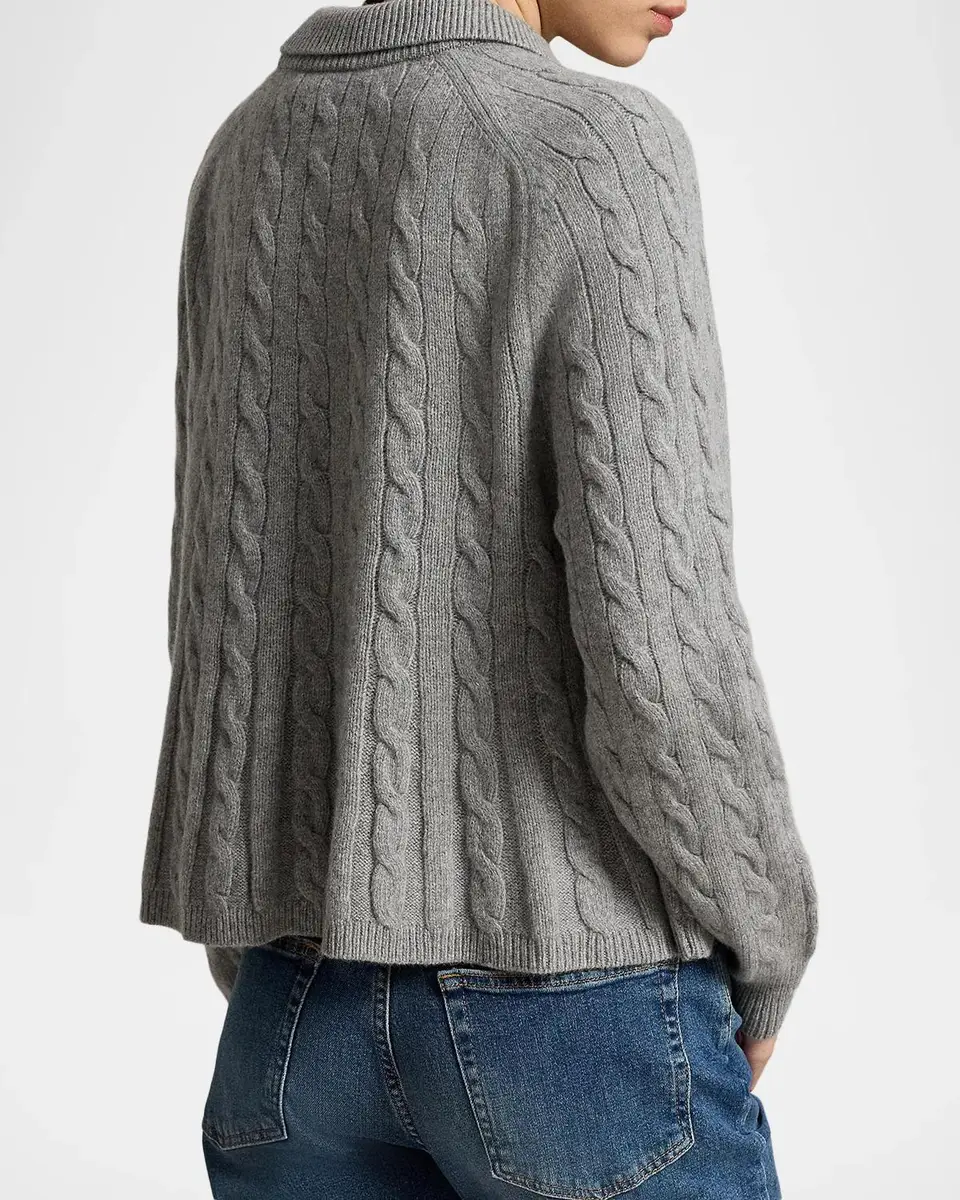 Polo Ralph Lauren Cable Wool-Cashmere Peplum Sweater | Thumbnail 3 Polo Ralph Lauren Cable Wool-Cashmere Peplum Sweater | Thumbnail 3