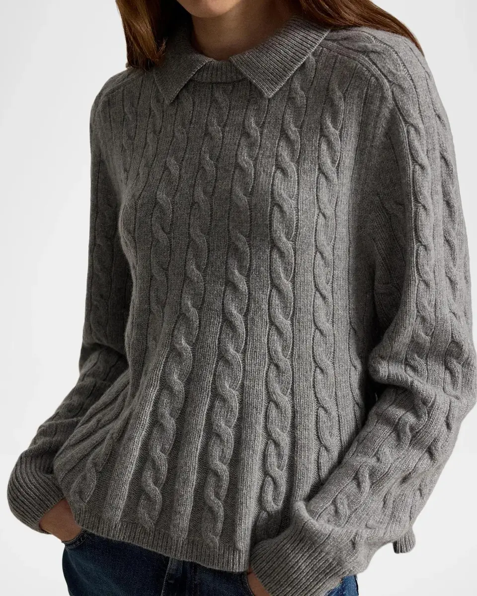 Polo Ralph Lauren Cable Wool-Cashmere Peplum Sweater | Thumbnail 5 Polo Ralph Lauren Cable Wool-Cashmere Peplum Sweater | Thumbnail 5