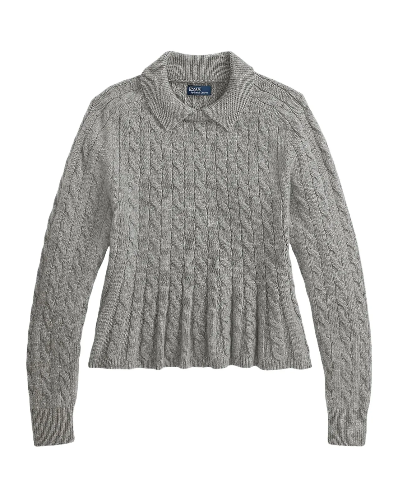 Cable Wool-Cashmere Peplum Sweater Cable Wool-Cashmere Peplum Sweater