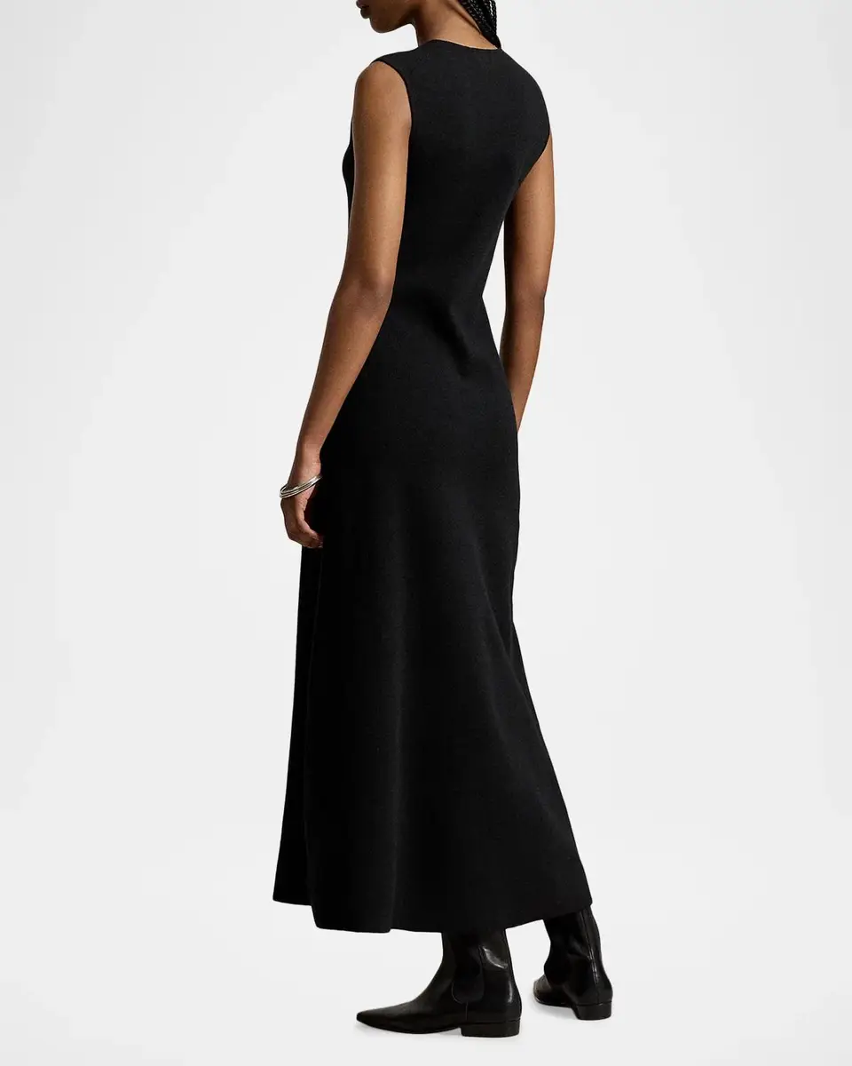 Polo Ralph Lauren Wool-Blend Buttoned Midi Dress | Thumbnail 3