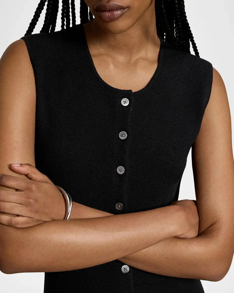 Polo Ralph Lauren Wool-Blend Buttoned Midi Dress | Thumbnail 5
