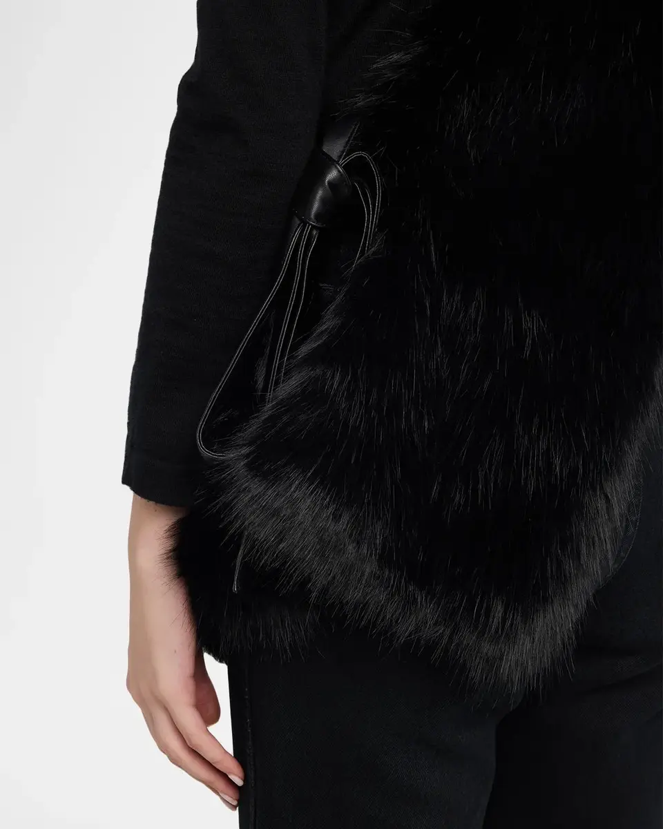 THEIA Kay Faux Fox Fur Asymmetric Shrug | Thumbnail 5 THEIA Kay Faux Fox Fur Asymmetric Shrug | Thumbnail 5